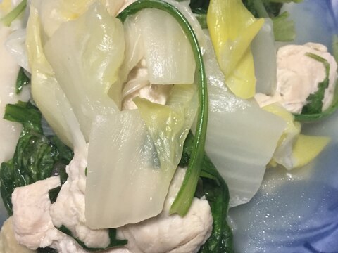 白菜と鶏胸肉の煮物
